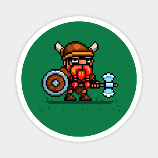 Chibi Viking pixel art Magnet